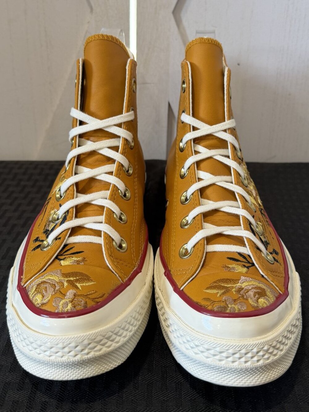 Converse Chuck 70 High 'Parkway Floral Embroidery' Sneakers in Turmeric Gold - Picture 6 of 10